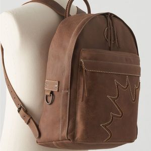 Unisex genuine leather backpack